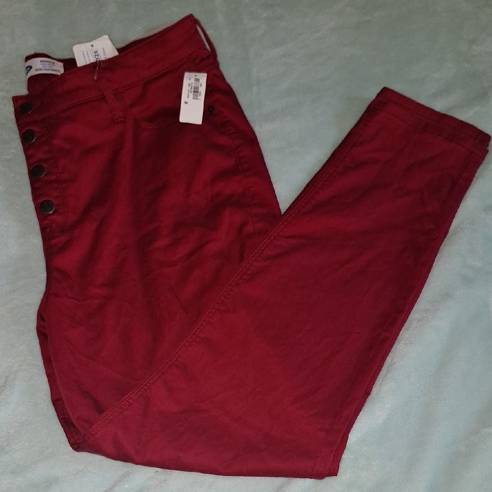 Old Navy Cherry Red Rockstar Pants